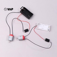 V&P White 130 Motor Kit With 2xAA Battery Storage Case And 16500 RPM DIY Electronic Motor Circuit Mo