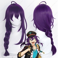 ES Ayase Mayoi Cosplay Wig 65cm Long Purple Braided Wigs Heat Resistant Synthetic Hair Halloween
