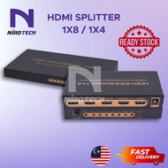 HDMI Splitter 1x8 / 1x4 HDMI V2.0 With Power Adaptor