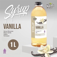 Promo Murah Nabata Sirup Vanilla 1 Liter | Sirup Vanila Untuk Kopi 1 Liter | Nabata Food Syrup Premi