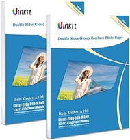 Uinkit Double Sided Glossy Photo Paper - 200 Sheets 8.5x11 Inches 9.5Mil 200Gsm For Inkjet Paper Printing Only