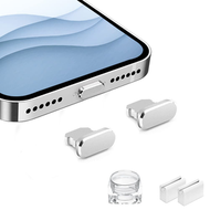 雜乜鋪 - 適用於iphonei Pad 蘋果產品數據充電口防塵塞2個裝 附防塵塞收納器 充電口保護套