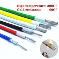 Heat Resistant 300掳c Glass Fiber Braided High Temperature Silicone Wire And Cable 0.5mm 0.75mm 1.0mm 1.5mm 2.5mm 4mm 6mm