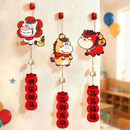 New Year Cute Year of the Horse Small Pendant Cartoon Wind Chime Pendant 2026 Spring Festival Decora