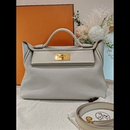 Hermes 2424 29 冰川灰x奶油黃