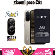 2IN1 TEMPERED GLASS AG MATTE XIAOMI poco C81 C81 PRO BONUS TEMPERED CAMERA