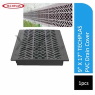 9" X 17" TECHPLAS PVC Drain Cover High quality UV Protection Drain Cover (Brown) Heavy Duty Penutup 