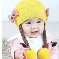 Newborn Baby Braided Hair Beanie