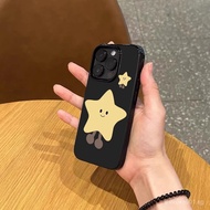 Fun Star Glossy Jelly Suitable iPhone Phone Case Applies iPhone 16 Pro Max/15/14 Pro Max/13 Pro Max/