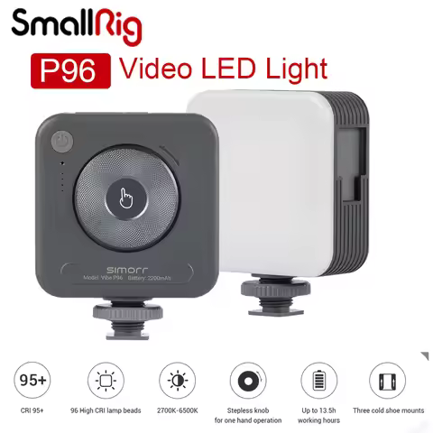 SmallRig P96 LED Video Light Mini LED Camera Lights 2200mAh 6500k Zoom Photo Video Lighting for Yout