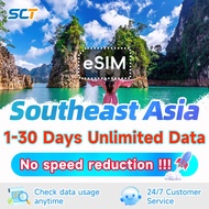 Wefly Southeast Asia eSIM Unlimited Data 4G Data Daily500MB/2GB Can use in Thailand/Indonesia/Malays