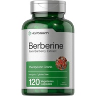 HorbaachBerberineHCL|500mg|120Capsules|fromBarberryExtract|TherapeuticGrade|Vegetarian,Non-GMO,Glute