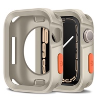 Rugged Case Compatible with Apple Watch Case Series 8/7/6/SE/5/4 40mm/41mm/44mm/45mm, Soft TPU Shockproof Bumper Drop Proof Protective Cover Compatible with iWatch Series