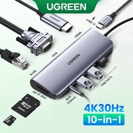UGREEN USB C Hub 10 in 1 Type C Hub with Ethernet 4K USB C to HDMI VGA PD Power Delivery 3 USB 3.0 P