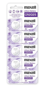 Maxell - Maxell -CR2025 日本製鈕扣電池 5粒卡裝