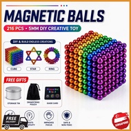 🇸🇬[In Stock]Magnetic Ball 216PCS 5mm Magnet Beads Cube BuildingToy Stress Reduction Magnets Toy Colo