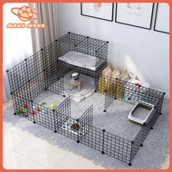 12Pcs DIY Cage for Dog Cat Collapsible Pet Fence Dog Cage for Rabbit Metal Wire Puppy House Cage