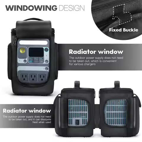 Carrying Case for Anker C300/Anker C300DC Portable Power Station Organizer Bag Waterproof Anti-drop 