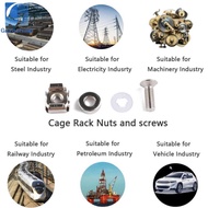 [Gazechimp] 10pc M6x20mm Carbon Steel Cage Nuts W Screws Washers for Server Rack Cabinet