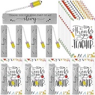 Skyygemm 20 Sets Teacher Appreciation Gifts Thank You Bookmark Metal Bookmarks with Pencil Pendent w