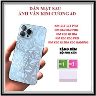 4D diamond pattern back sticker XM 11T 11T Pro RM K60 K60 Pro K60 Ultra RM K50 K50 Pro K50 Ultra K50