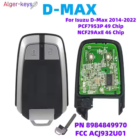 Alger-keys Genuine OEM Smart Key Fob 2 Button For Isuzu D-MAX 2014-2022 PCF7953P 49 NCF29AxE 46 Chip