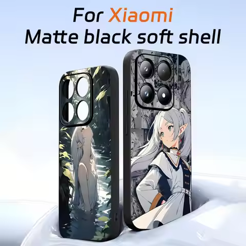 anime Frieren Beyond Journey's End Phone Case For Xiaomi 17 15 14 13 12 11 T Ultra Pro Soft black Sh