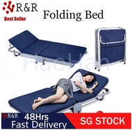 [SG Stock]Folding Bed Modern Metal Folding Bed Reinforced Foldable Bed Single Siesta /Portable Camp