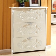 Ultra-thin dump simple modern IKEA shoe pastoral European carved vestibule doors Cabinet high capaci