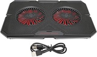 RGB Laptop Cooling Pad, Gaming Laptop Cooler with Dual Silent 14cm Fans, 7 - Level Height Adjustment