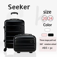 Seeker 2in1 Hardcase Luggage 20/24+14 inch 4 Wheels 360 Rotation Lightweight Hand Carry Luggage Wate