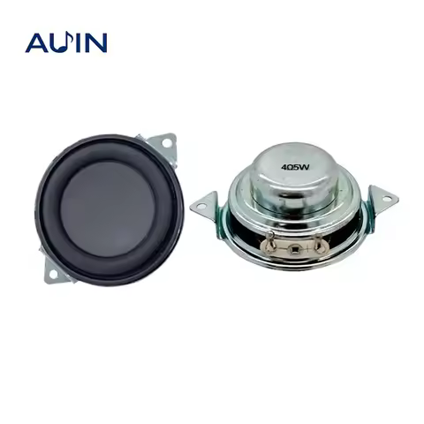 AUIN 2Pcs 1.5 Inch Full Range Speakers 4 Ohm 8W 40MM Neodymium Internal Magnetic Folding Angle DIY B