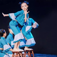 马儿嘟嘟骑儿童演出服民族舞蹈古典群舞板凳乖乖服童忆道具凳子3.24Children's Performance Costume for Folk Dance and Classical Group D