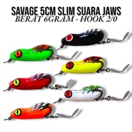 SOFT FROG WITH SAVAGE LURE SIZE 5CM SLIM. 6GRAM.SOFT FROG JAWS FLAVOR. SOFT FROG JAWS SOUND