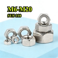 [ZQ-R] 310s Stainless Steel Hex Nut M6/M8/M10-M20