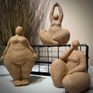 Nordic Yoga Woman Figurine  Modern Decorative Items Home Resin Figurine Crafts