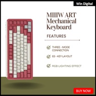 MIIIW ART Z830 Mechanical Keyboard 3-mode 83-keyS G Yellow PRO Axis Full-key Hot Swap BT 3.0 | BLE 5