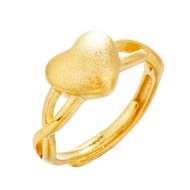 Womens Ring Cincin Love Emas 916 Gold Cincin Emas Open SIZE Murah Emas Original Cincin Heart ring , 