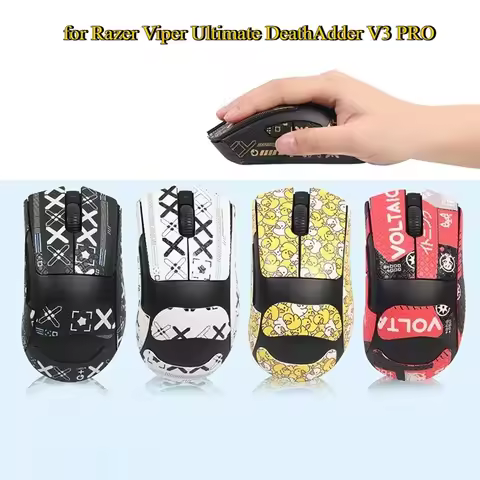 Premium Handmade Anti-Slip Grip Sticker for Razer Viper Ultimate & DeathAdder V3 Pro， Gaming Essenti
