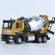 Concrete Truck Excavator Skyhawk Engineering Vehicle Simulation Alloy Car Model Sound Light Pull Back Children's Toy Orna