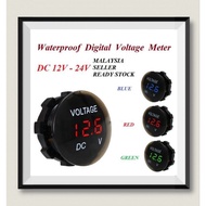 Car Motorcycle Universal Waterproof Digital Voltage Meter Volt Meter for DC 12V 24V Digital Meter 3V