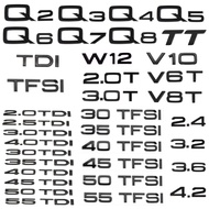 ABS Numbers Letters Q2 Q3 Q4 Q5 Q6 Q7 Q8 35 45TFSI 2.0T 30 40 50 TDI Emblem For Audi Q series Car Fe