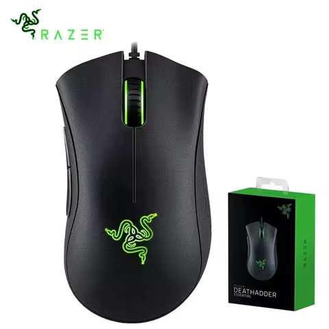 Original Razer DeathAdder Essential Wired Gaming Mouse Mice 6400DPI Optical Sensor 5 Independently B