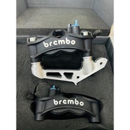 KAWASAKI KRR150 RR150 ZX150 FRONT 108MM CALIPER BRACKET &amp; SILVER RR150 REAR BRACKET CNC BREMBO RCB (WITH SCREW &amp; BUSH)