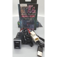 TOYOTA &( MYVI 2018) USB PORT FOR PLAYER  USB CABLE  PORT EXTEND & CHARGE  (23mm×34mm)
