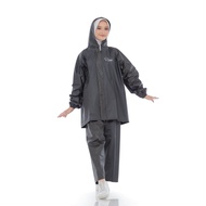 Jas Hujan Raincoat Pria Wanita Dewasa Setelan Baju Celana Bahan PVC Tebal Anti Rembes