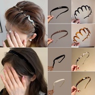Summer Wavy Hairband Women Girls Non-Slip Wide Eaves Hair Cosmetic Accessories