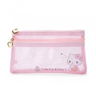 日本Hello Kitty透明雙拉鏈筆袋 (平行進口)