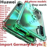 Acrylic phone case / Huawei P50 P20 P30 P40 Pro Lite / Huawei Mate 20 20X 30 30E Pro Lite