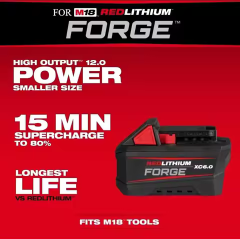 Fit New Milwaukee M18 6.0Ah High Output Battery 18V Lithium-ion Rechargeable for Milwaukee M18 Cordl